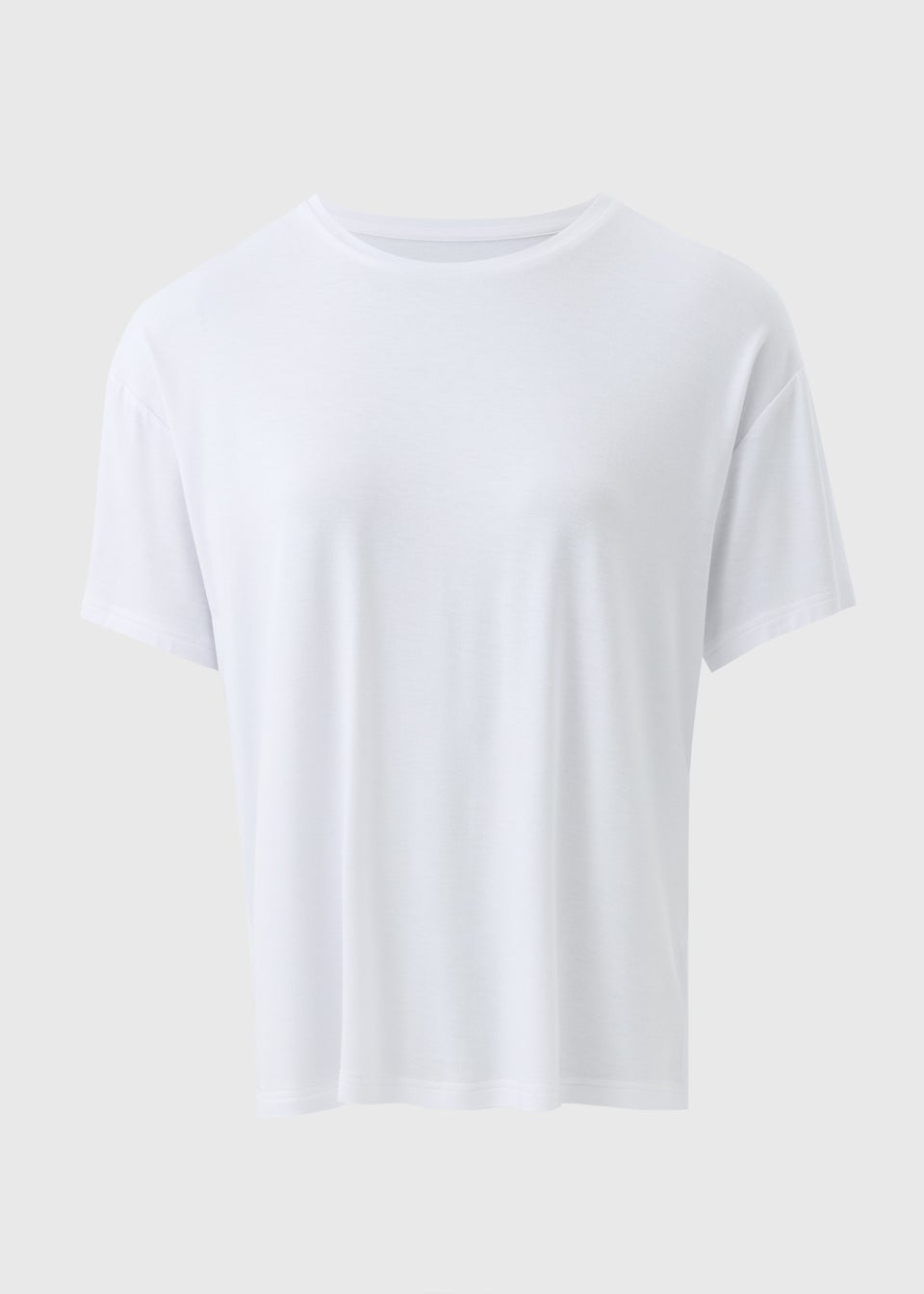 White Crew Neck Relaxed Fit T-Shirt