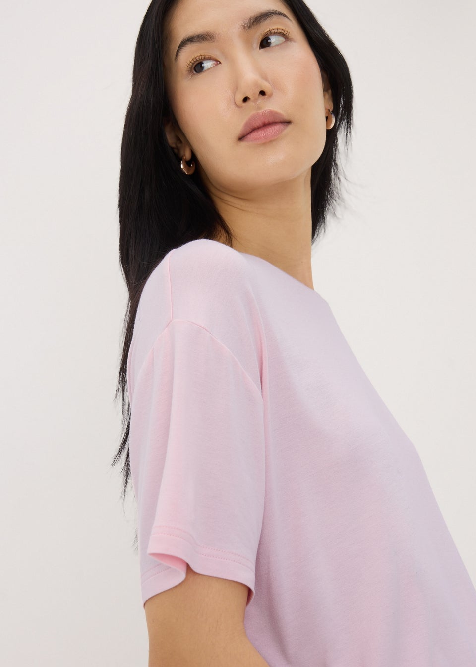 Pink Crew Neck Relaxed T-Shirt