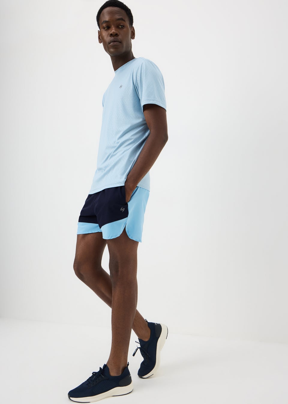 Souluxe Blue Block Shorts
