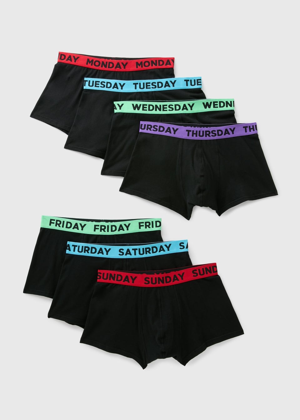 7 Pack DOTW Hipster Boxers