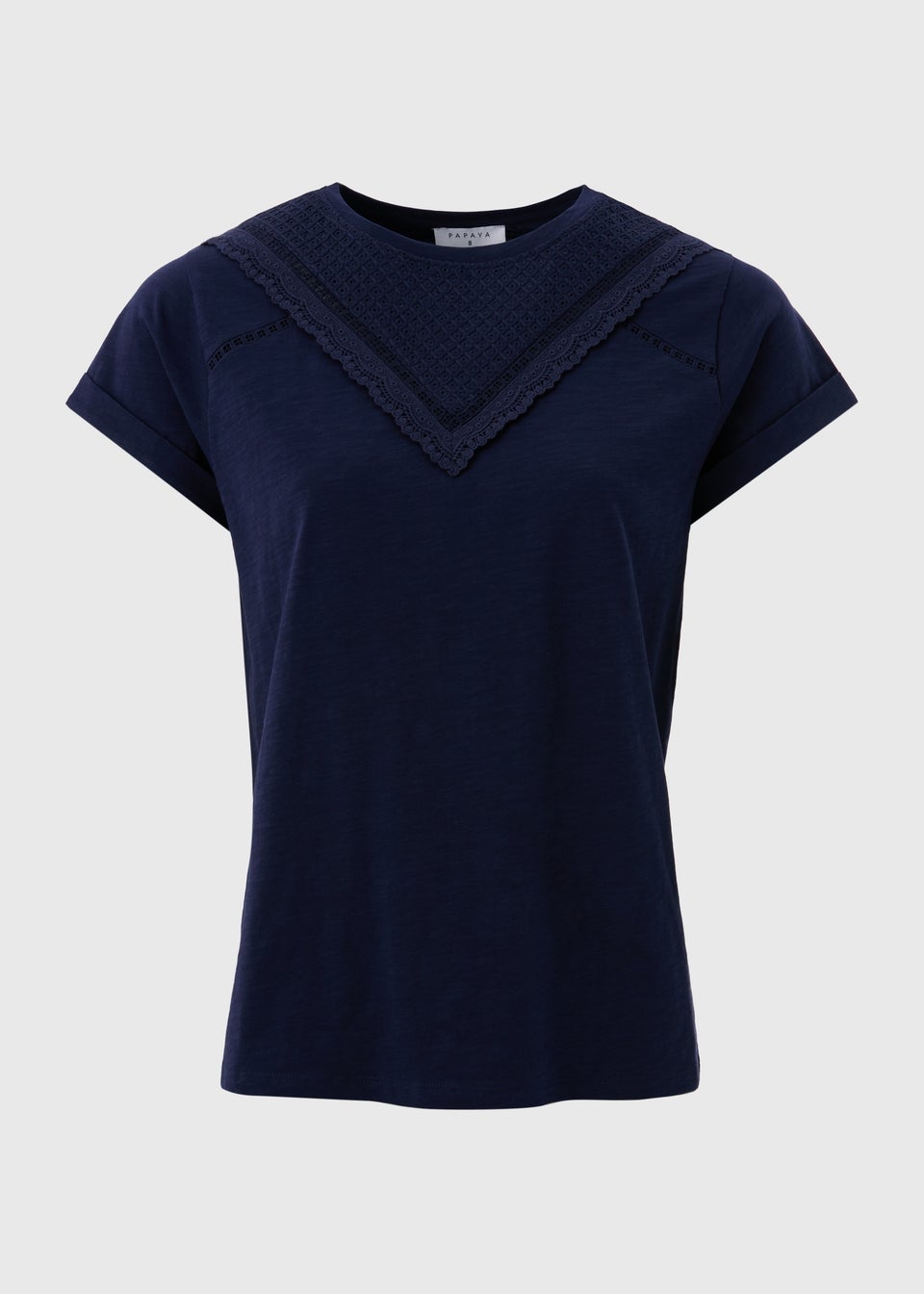 Navy Broderie T-Shirt