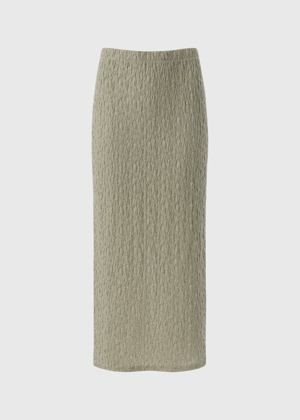 Sage Green Textured Midaxi Skirt