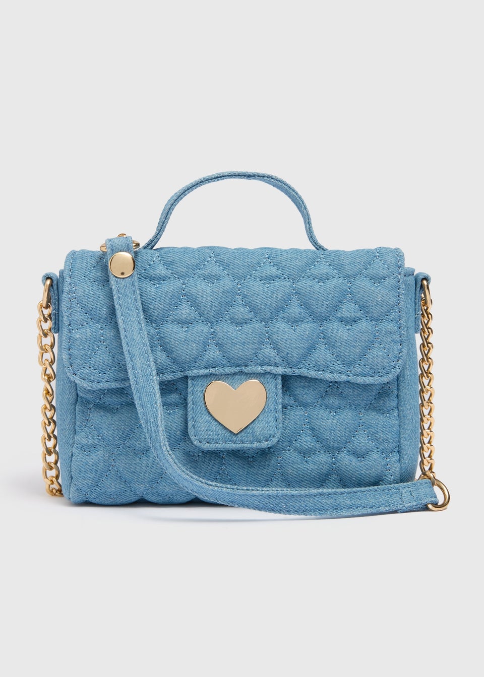 Girls Blue Quilted Crossbody Bag