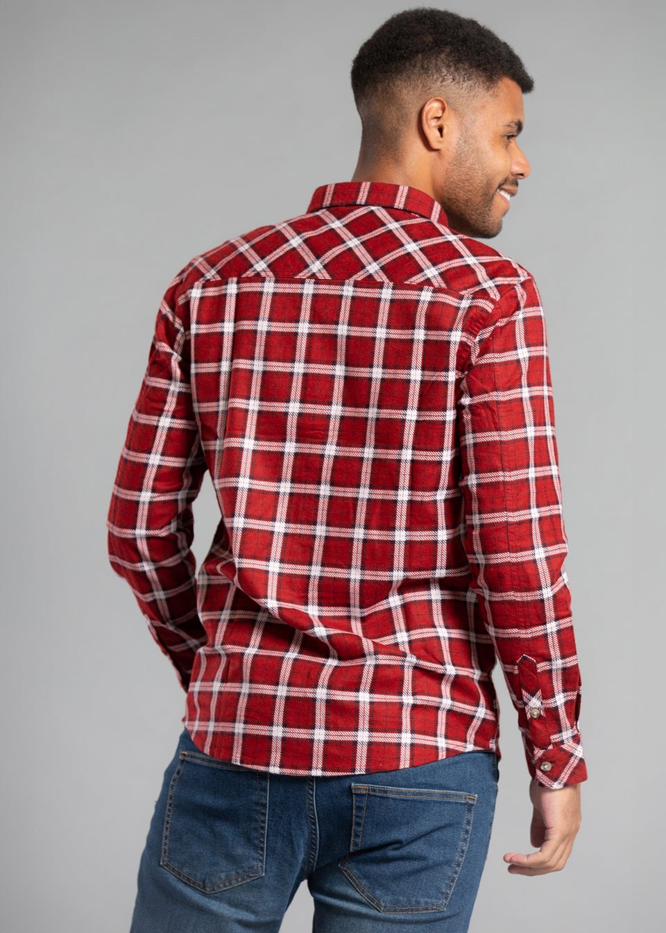 Tokyo Laundry Red Cotton Long Sleeve Flannel Shirt