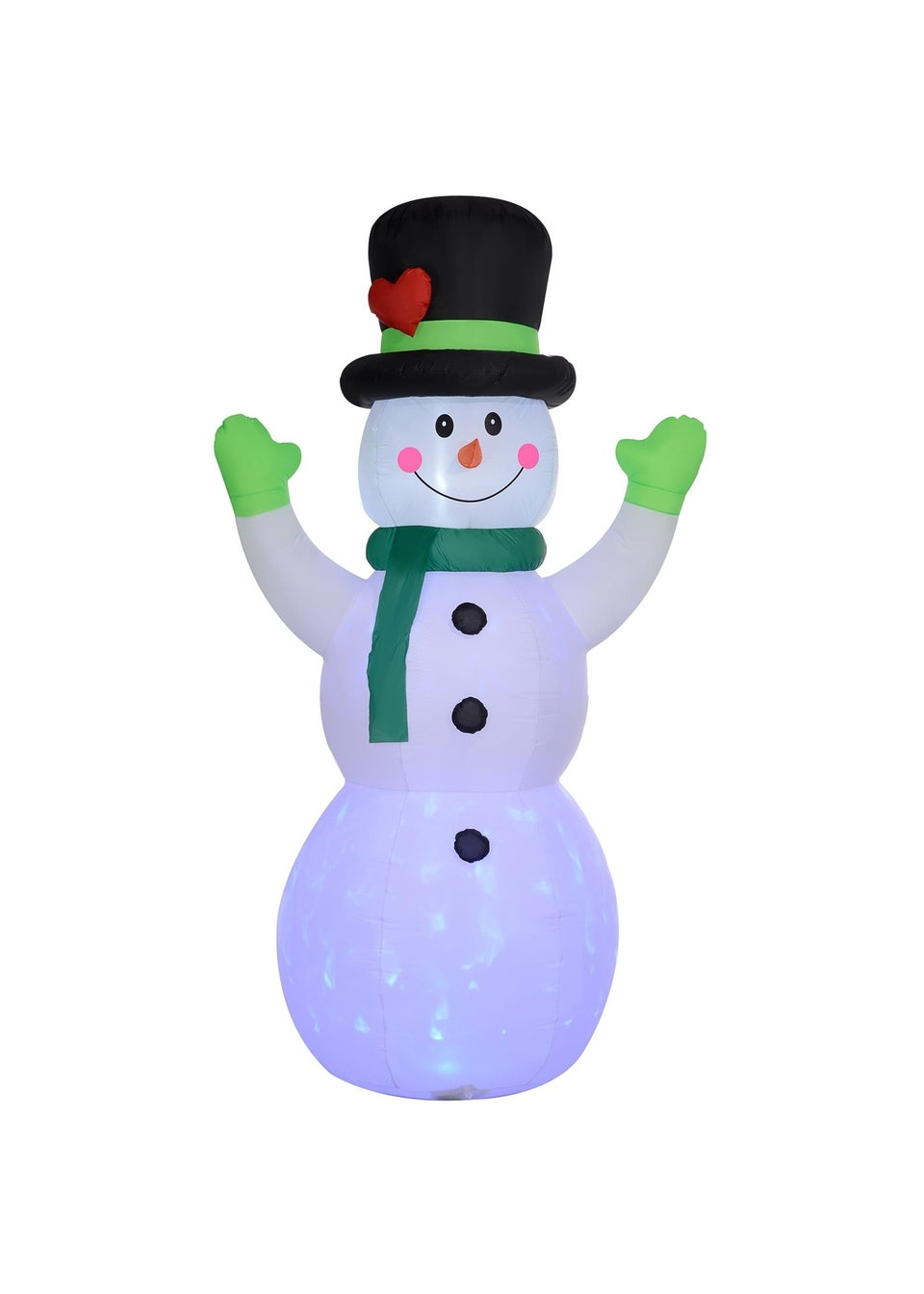 Outsunny White Inflatable Snowman for Garden Yard