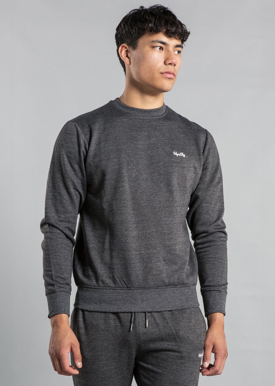 Tokyo Laundry Charcoal Sweatshirt and Jogger Co-ord Set