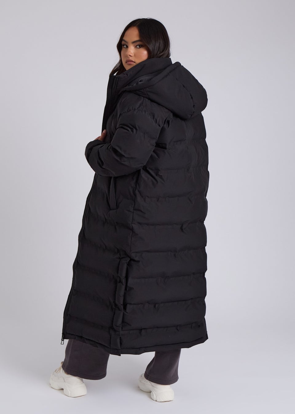 Urban Bliss Black Seamless Maxi Puffer Coat Matalan