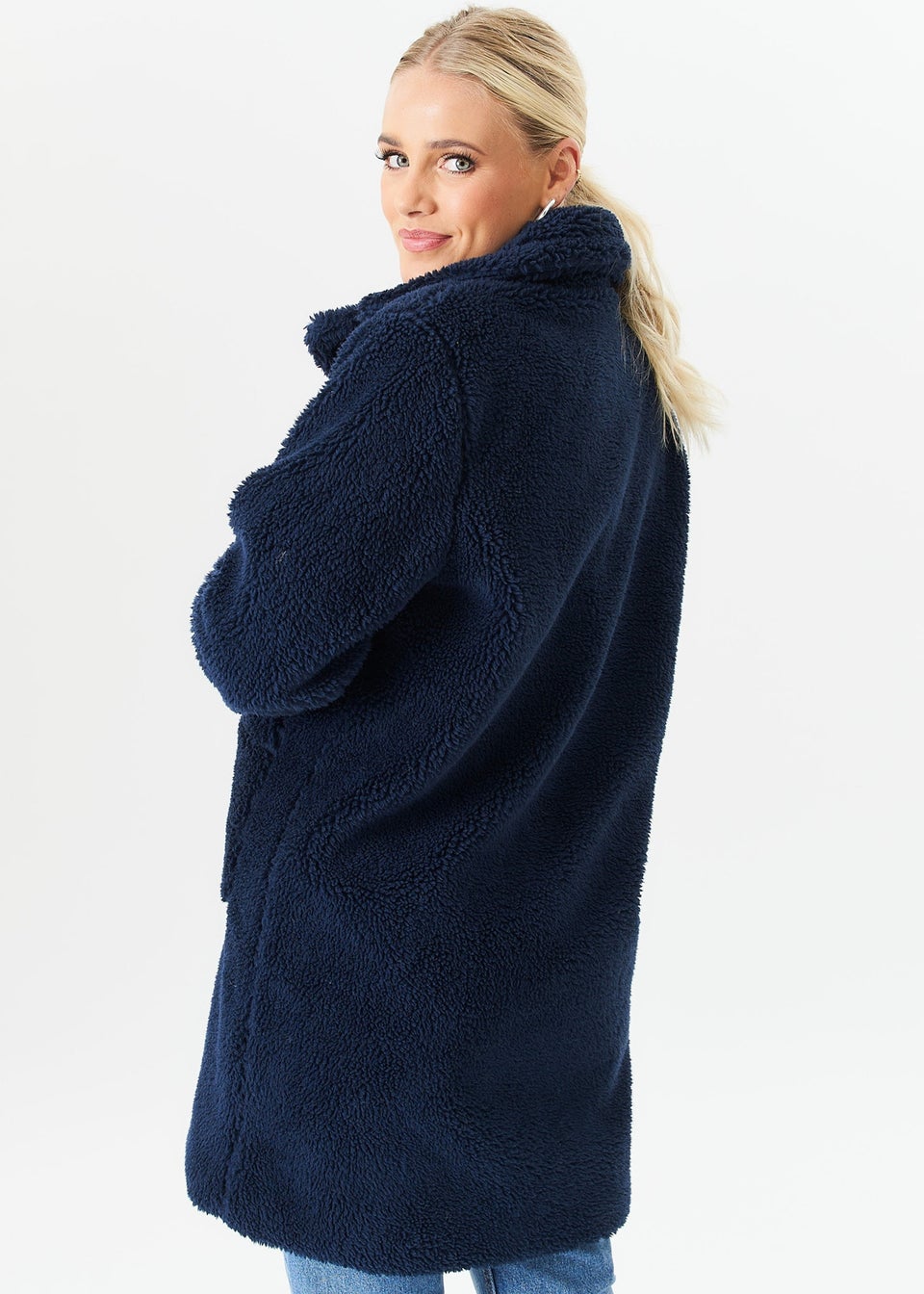 Dorothy perkins navy teddy coat online