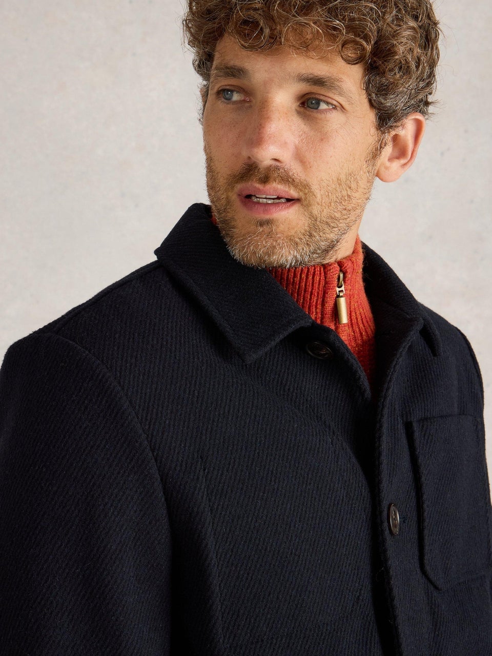 Hemdjacke aus Wollmischung