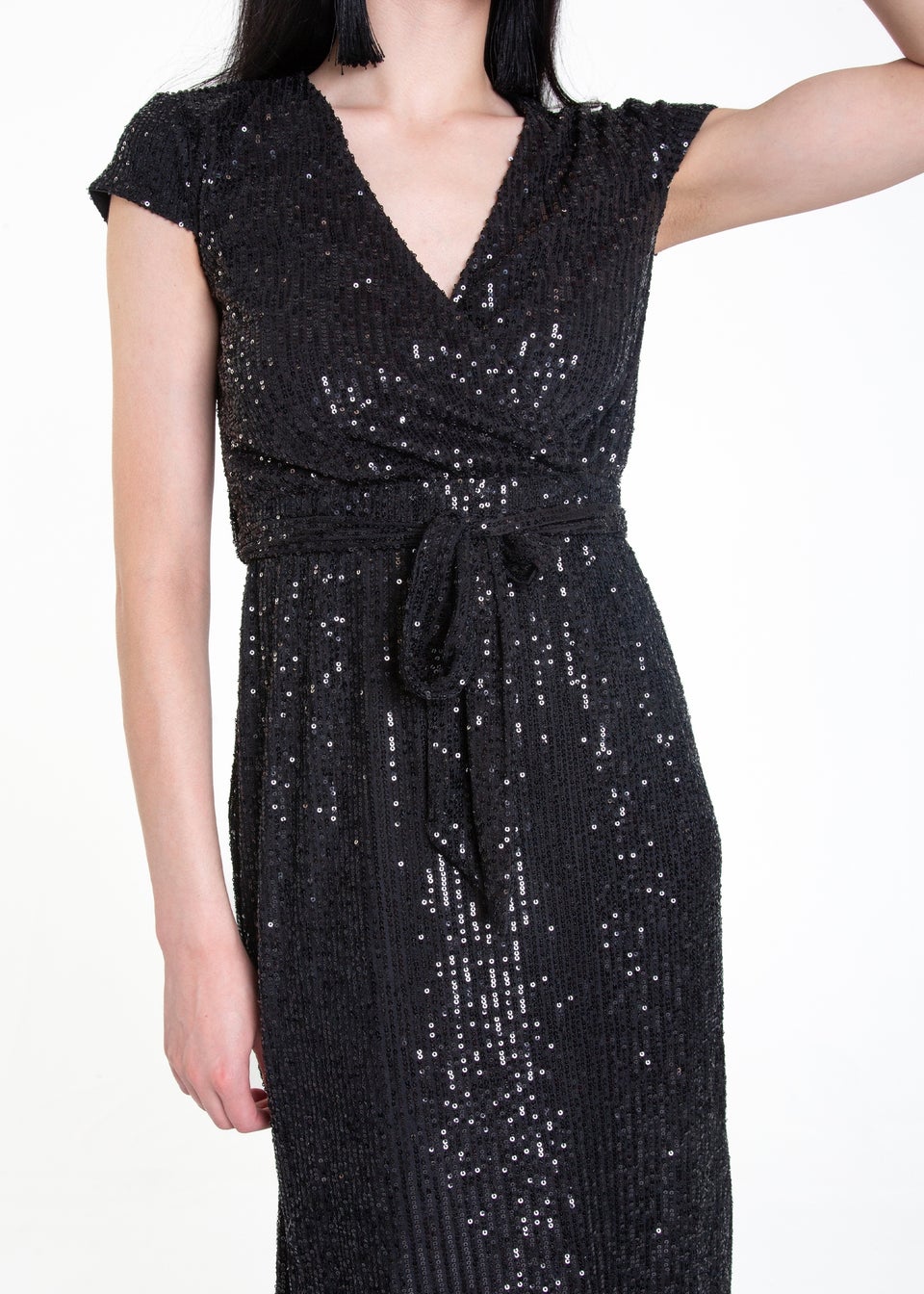 Michael kors sequin wrap dress top