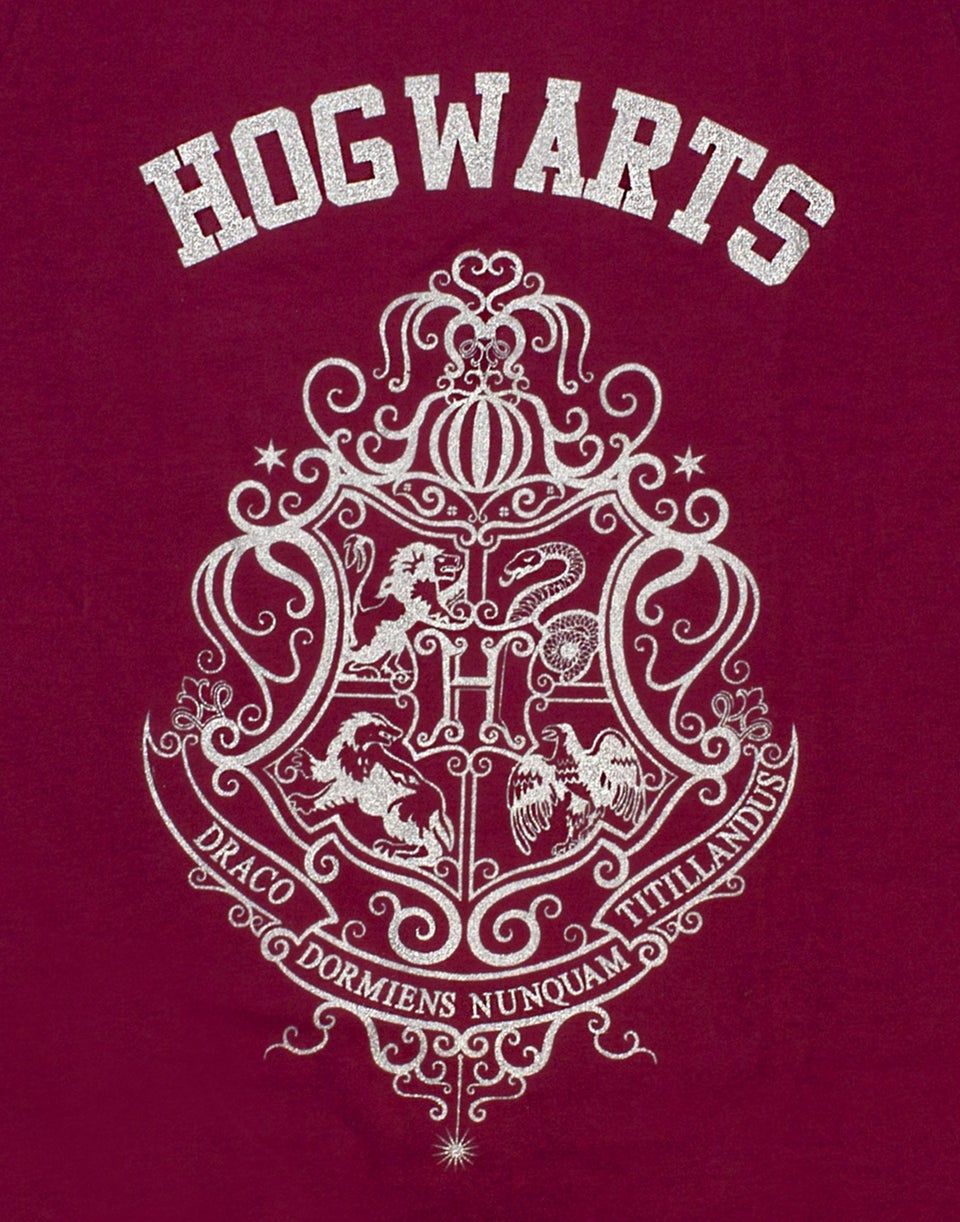 Harry Potter Girls Purple Hogwarts Crest Pyjama Set (5 - 14 Years)