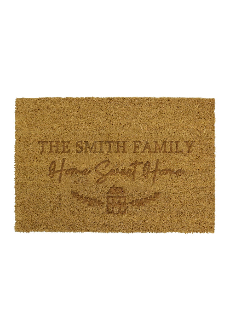 Personalised Memento Company Home Sweet Home Rectangle Brown Indoor mat