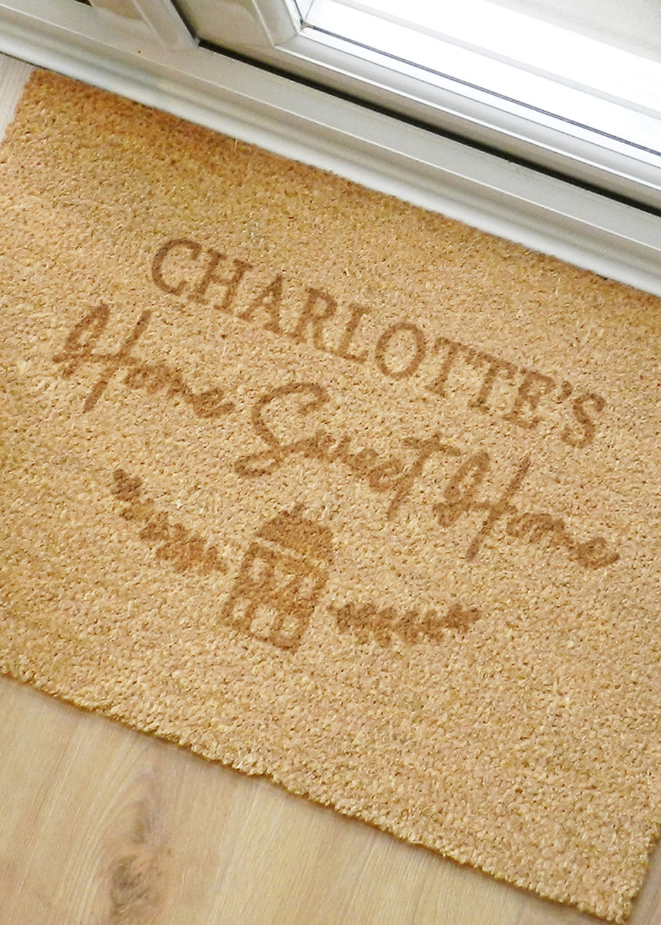 Personalised Memento Company Home Sweet Home Rectangle Brown Indoor mat