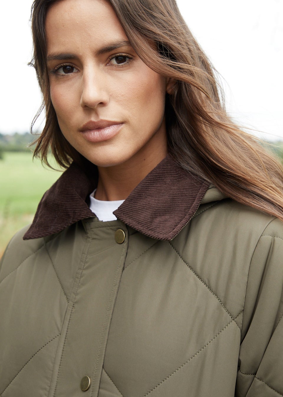 Detachable hood diamond quilted barn jacket new arrivals