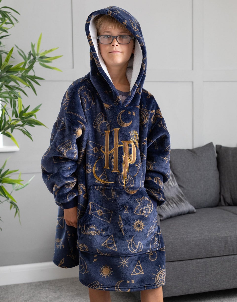 Harry Potter Unisex Kids Blue Hedwig Blanket Hoodie