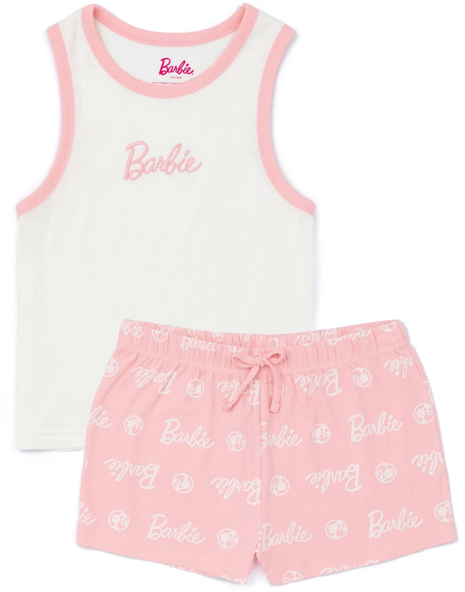 Barbie Pink Vest and Shorts Pyjama Set Matalan