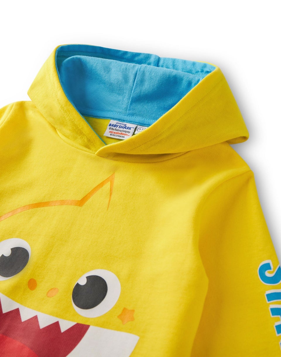 Baby Shark Unisex Kids Yellow Stay Cool Hoodie 12 Months 6 Years Matalan
