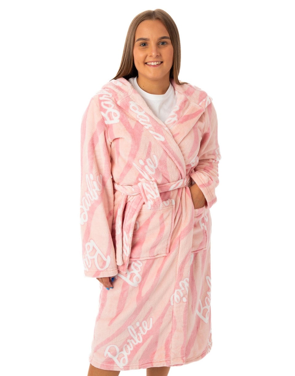 Barbie Pink Hooded Bathrobe