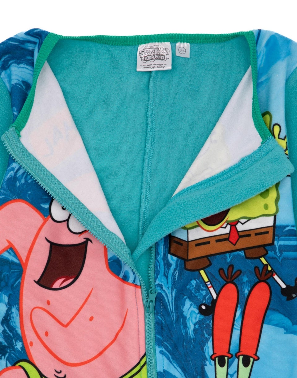 SpongeBob SquarePants Boys Blue Onesie 3 12 Years Matalan