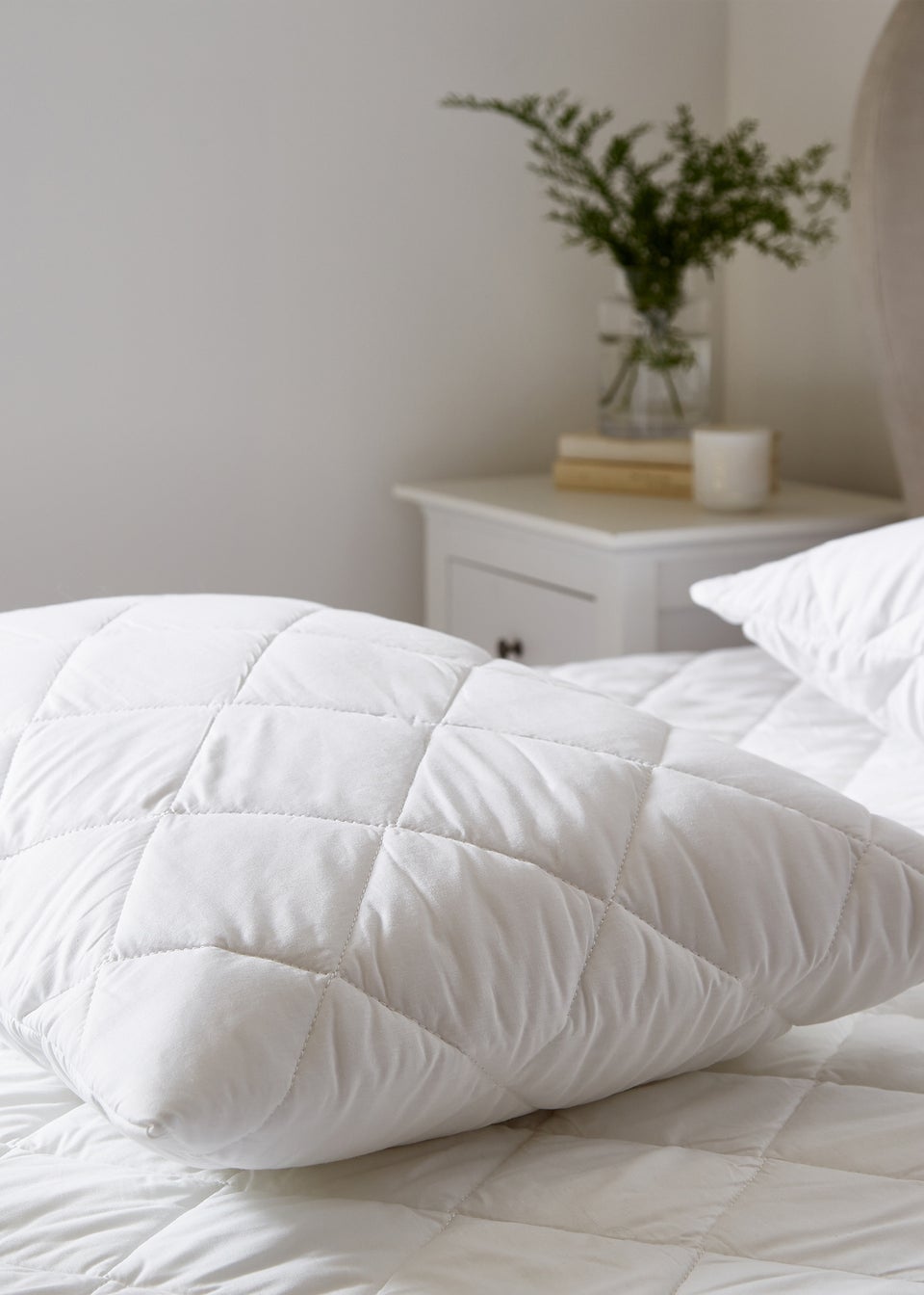 Bianca Fine Linens White Temperature Controlling Tencel Lyocell Pillow Protector Pair