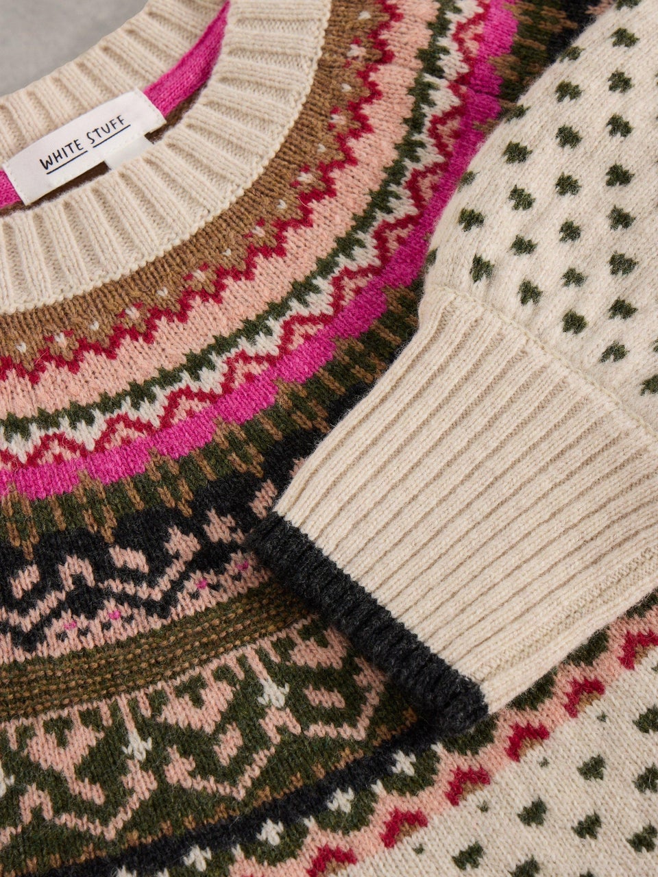 Mini Norwegerpullover mit Herzmuster