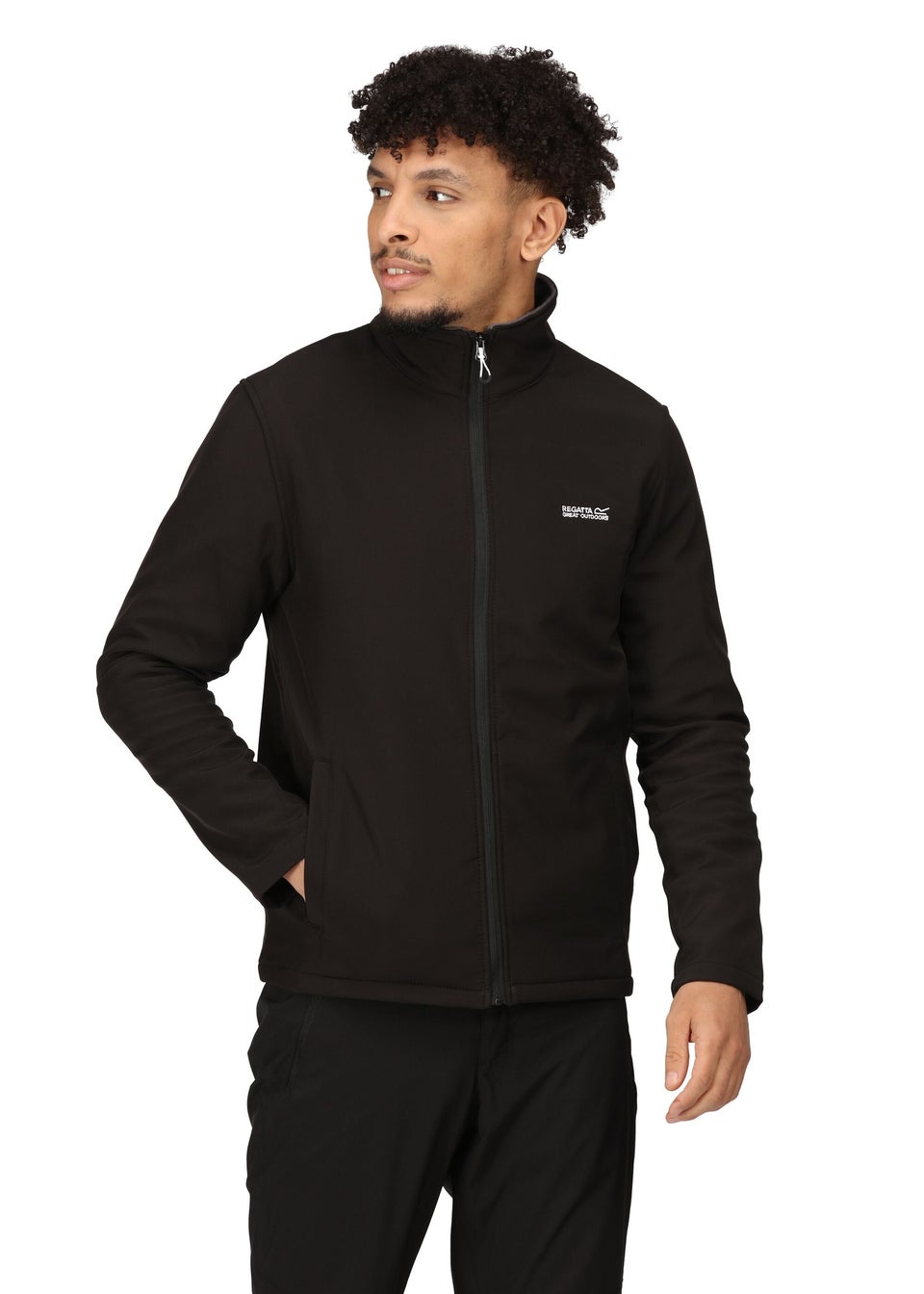 Regatta Black Men's Cera V Water Repellent Softshell Jacket