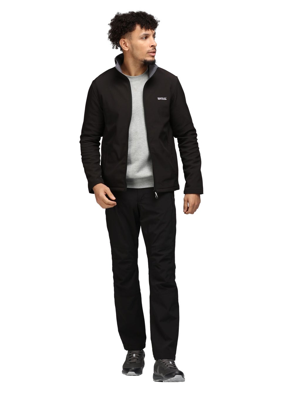 Regatta Black Men's Cera V Water Repellent Softshell Jacket