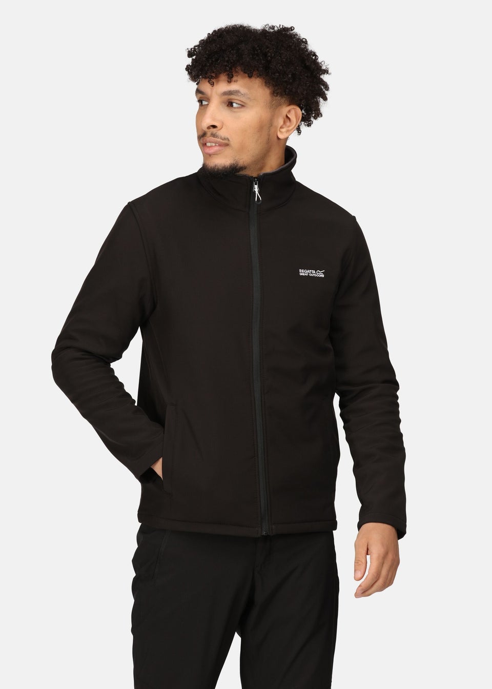 Regatta Black Men's Cera V Water Repellent Softshell Jacket
