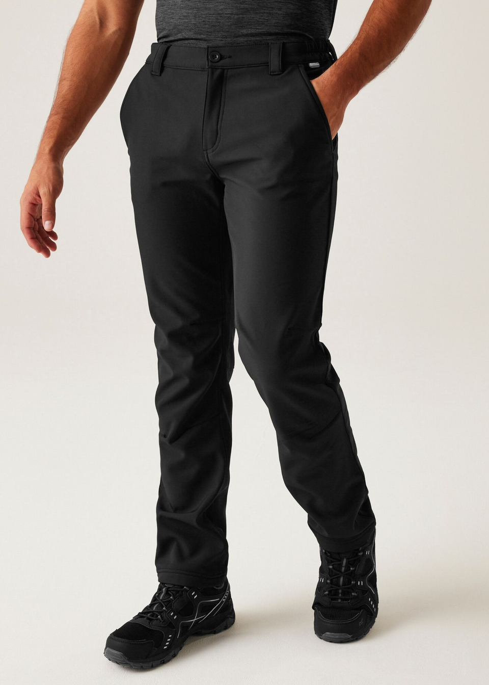 Regatta Black Fenton Softshell Walking Trousers Matalan