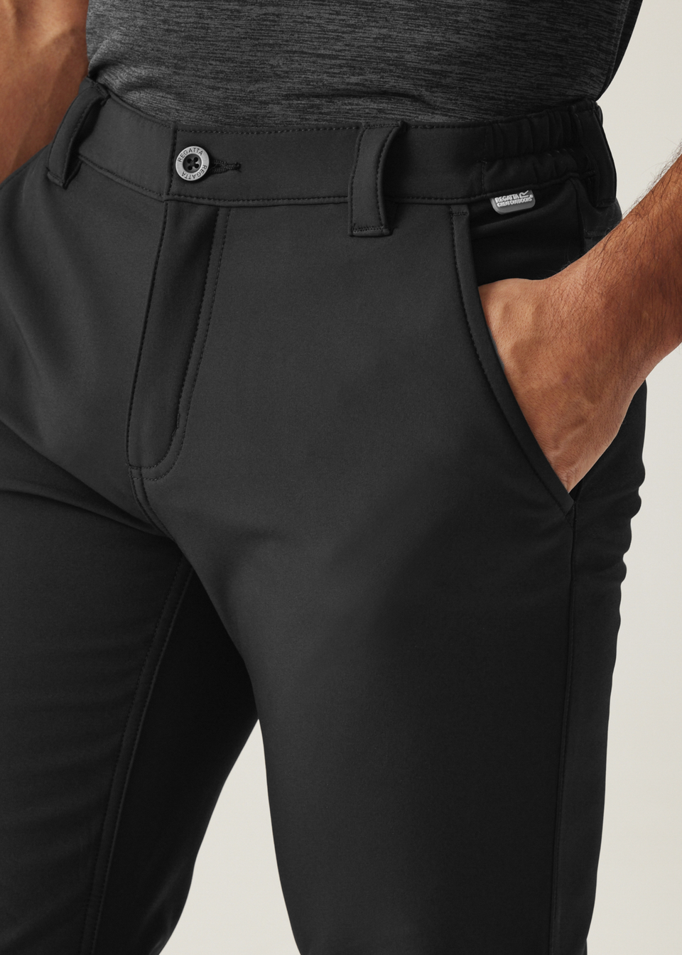 Regatta Black Fenton Softshell Walking Trousers