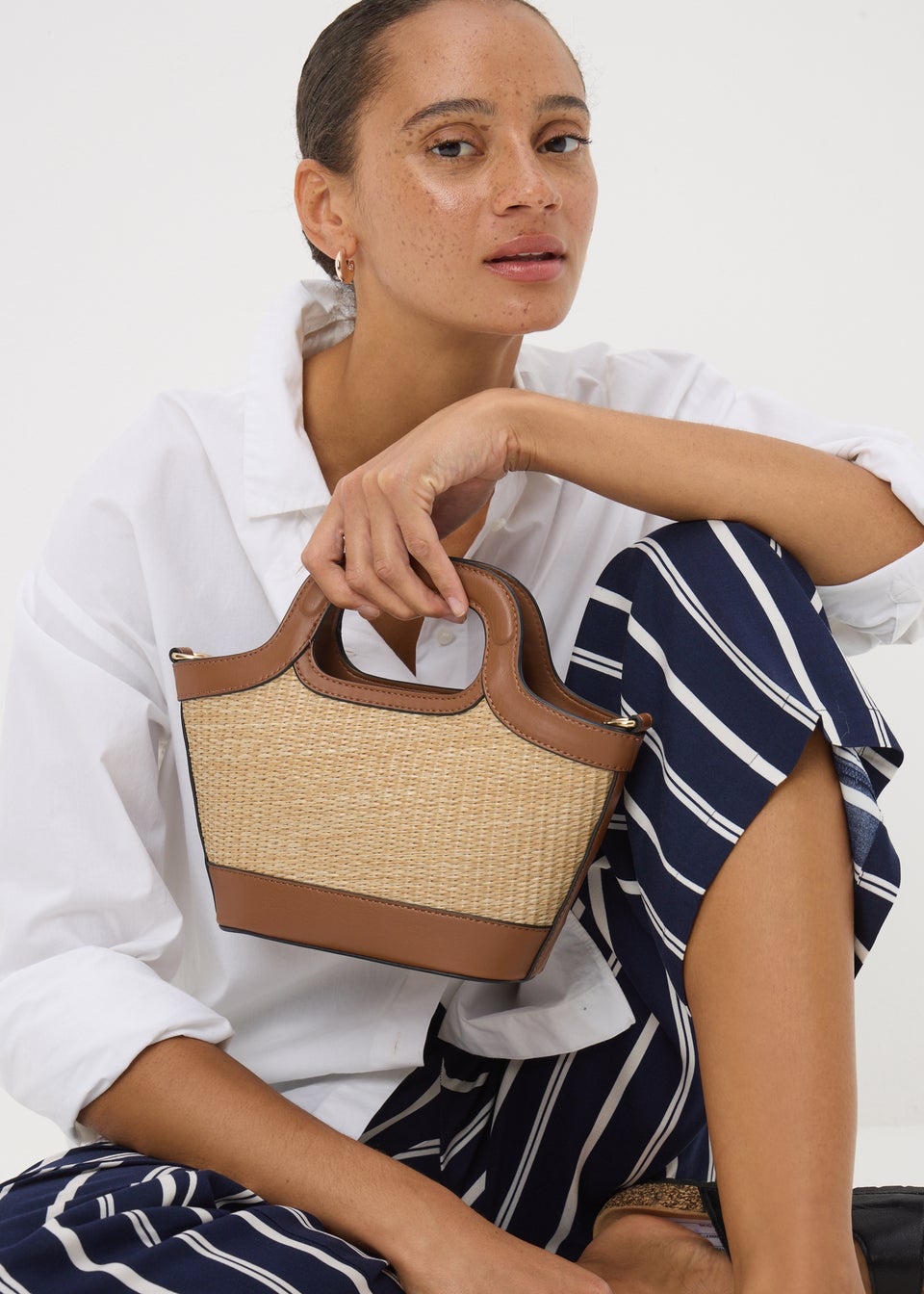 Tan Mini Tote Bag