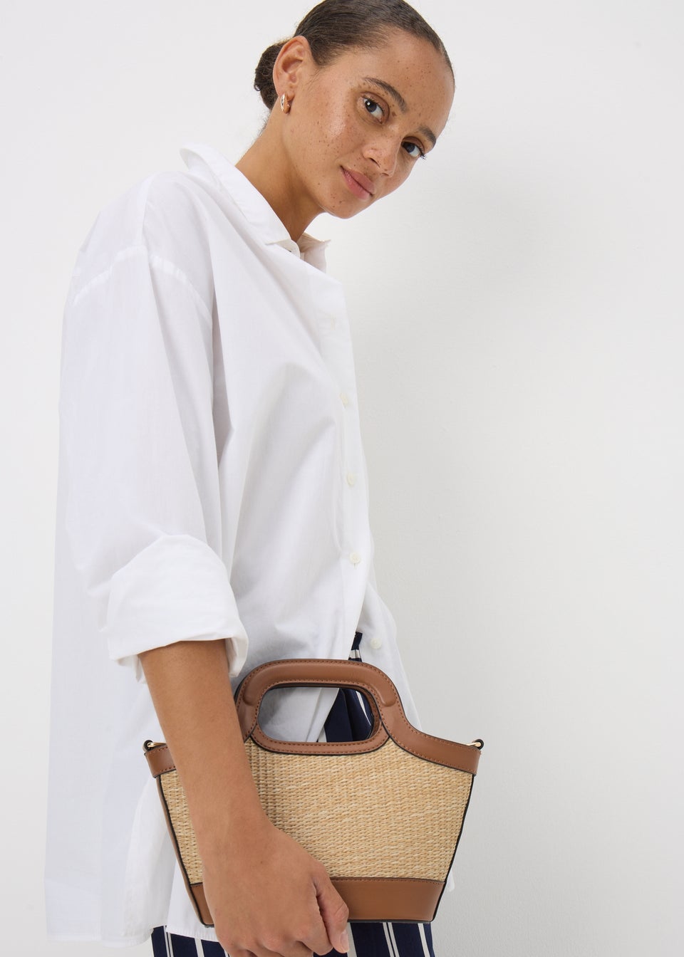 Tan Mini Tote Bag