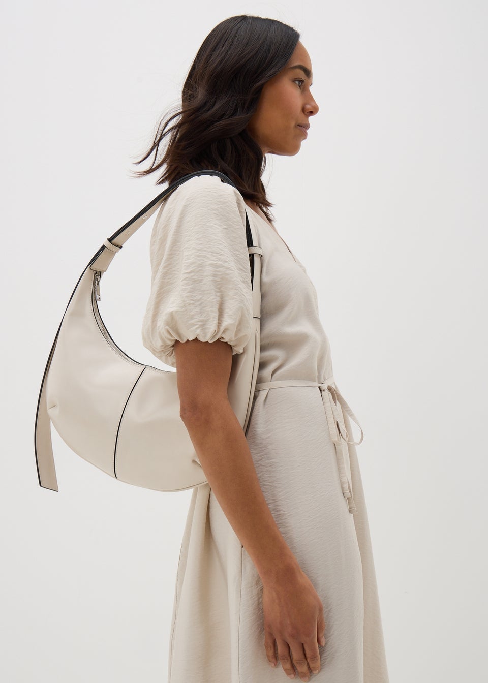 Stone Faux Leather Shoulder Bag