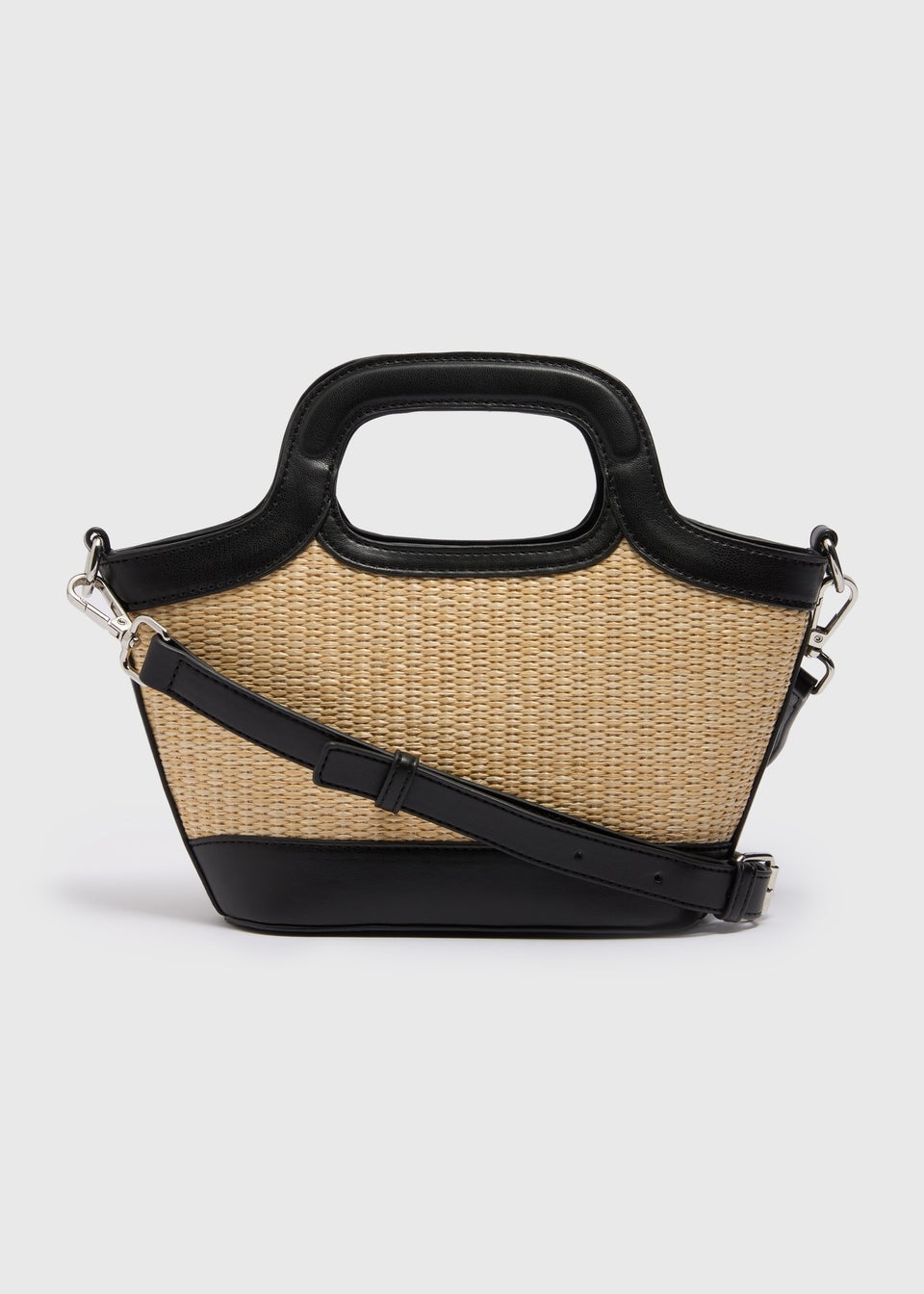 Black Basket Mini Tote Bag