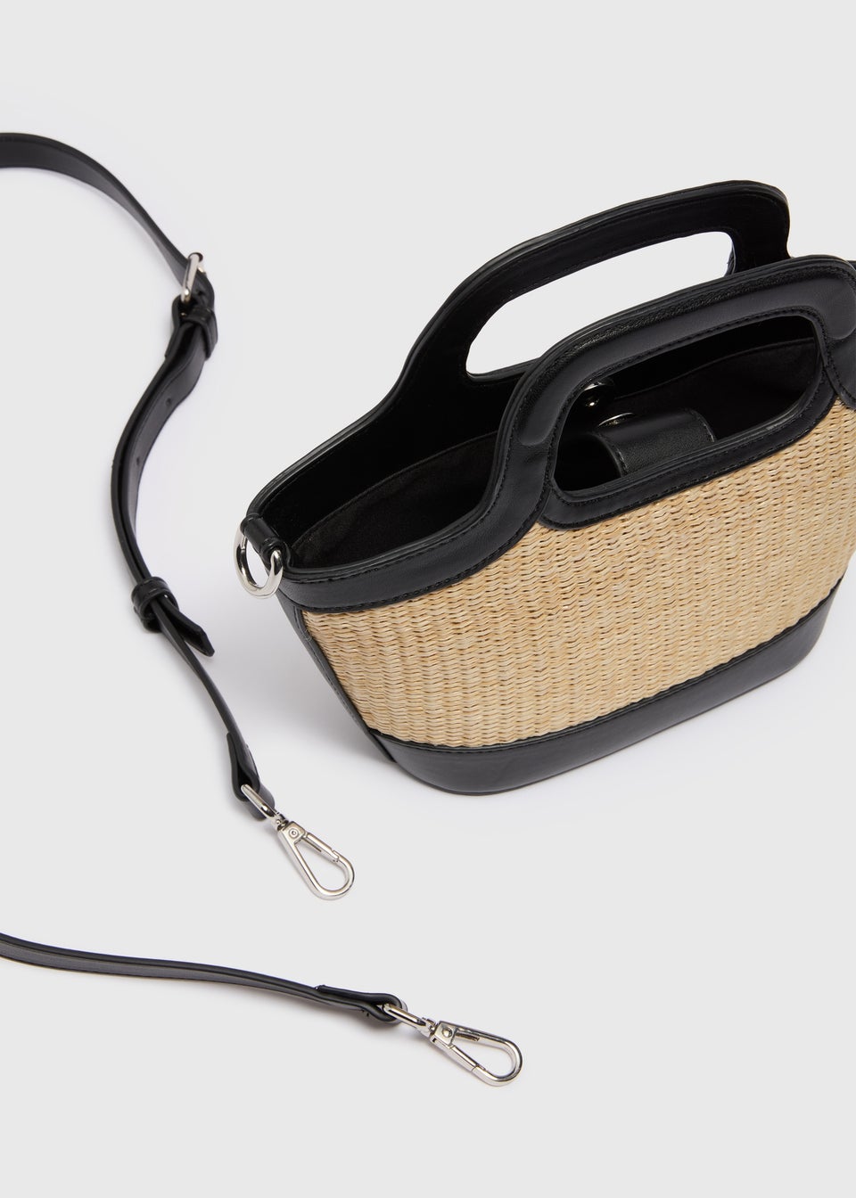 Black Basket Mini Tote Bag