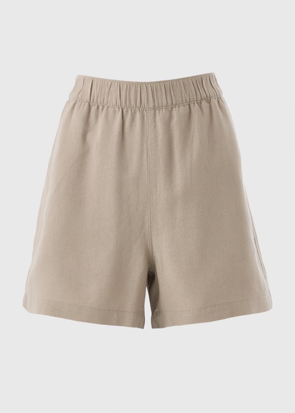 Stone Linen Blend Shorts