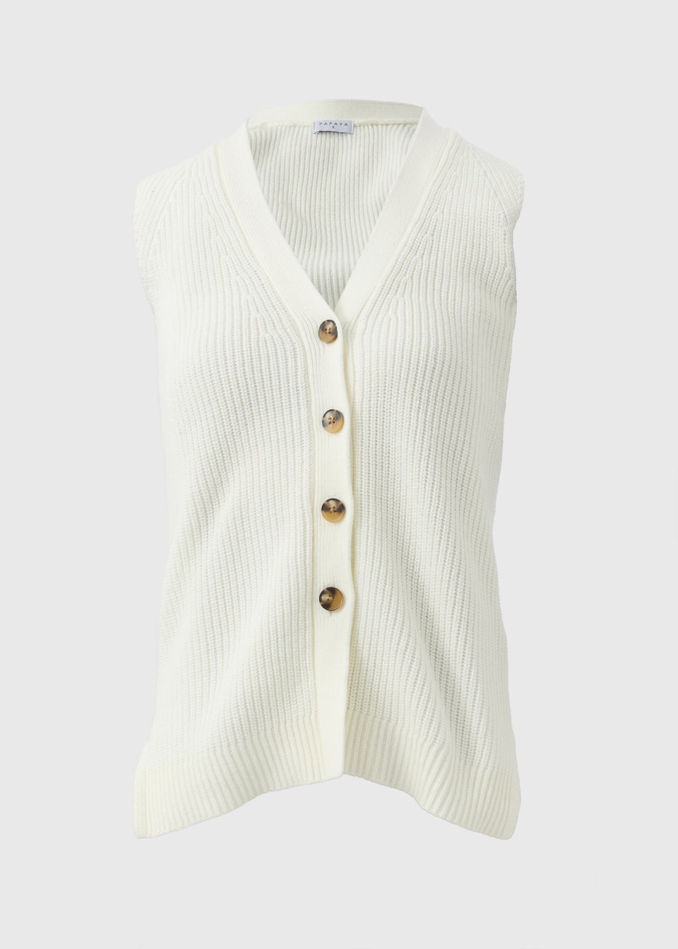 Cream Ribbed Waistcoat