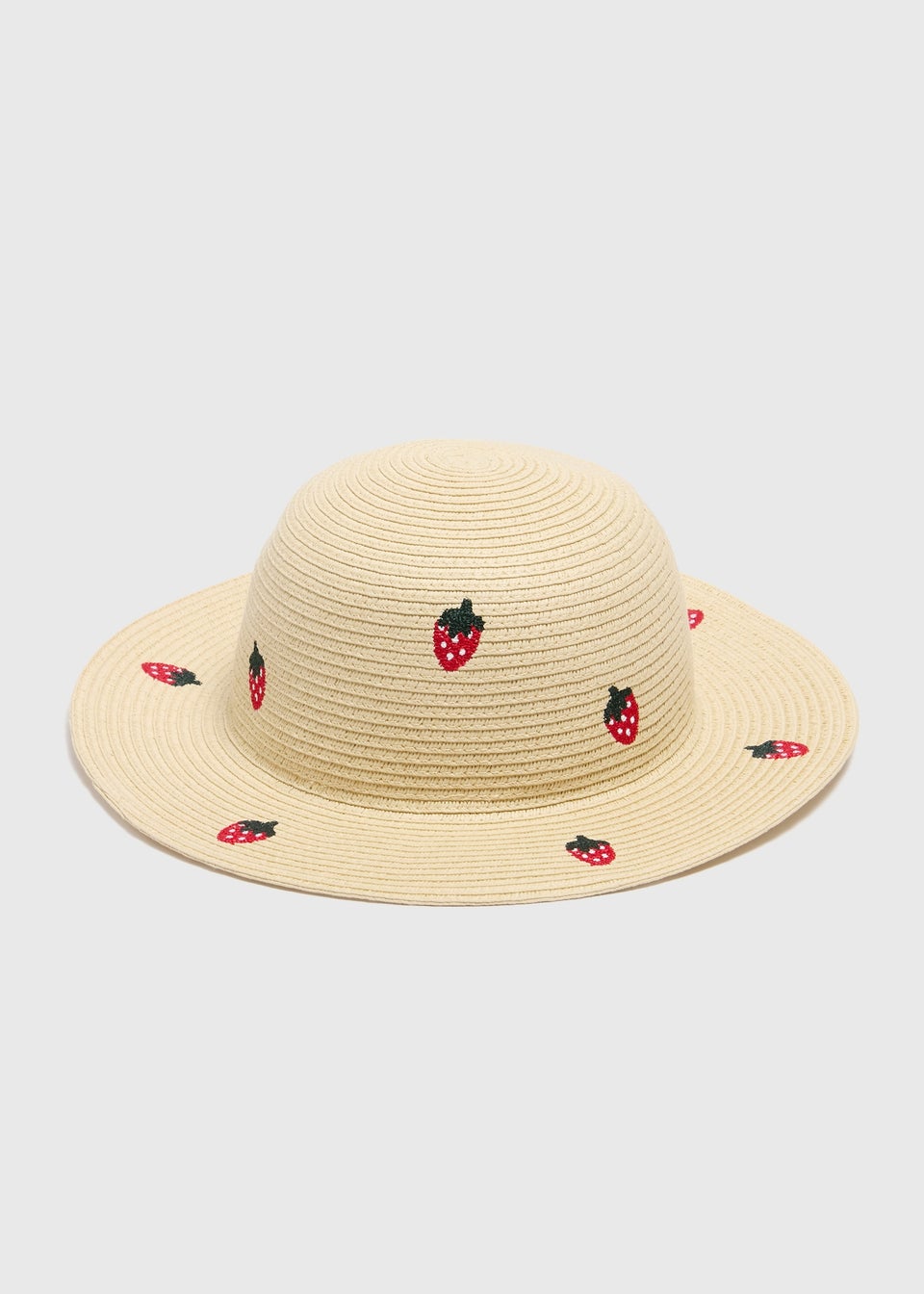 Girls Natural Strawberry Sun Hat