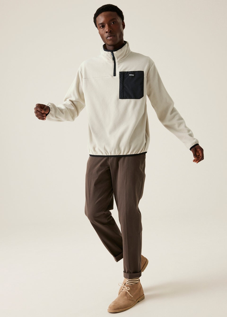 Regatta White Men's Frankie Half Zip Stretch Fleece
