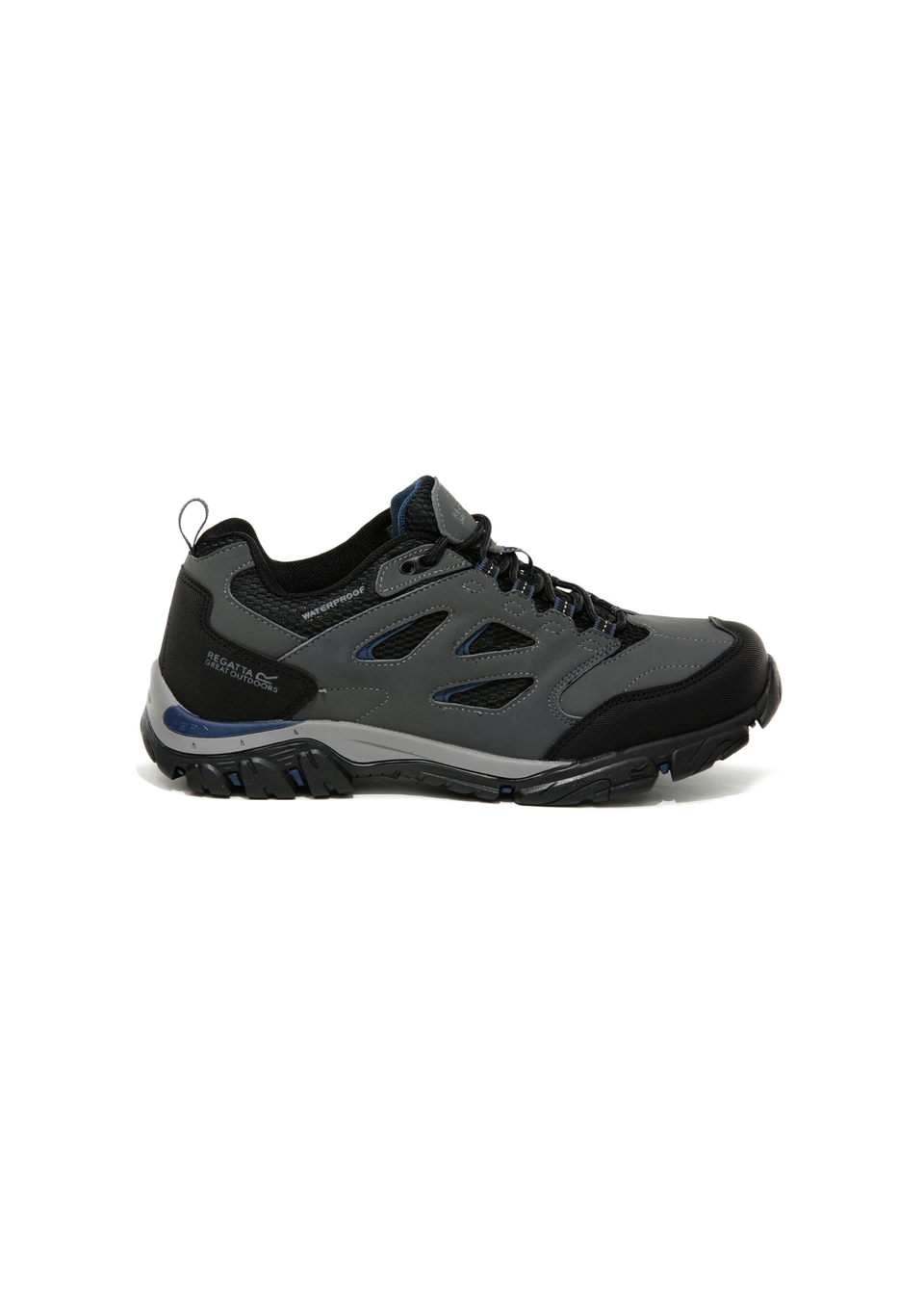 Regatta Granite Dark Denim Holcombe Waterproof Low Walking Shoes Matalan