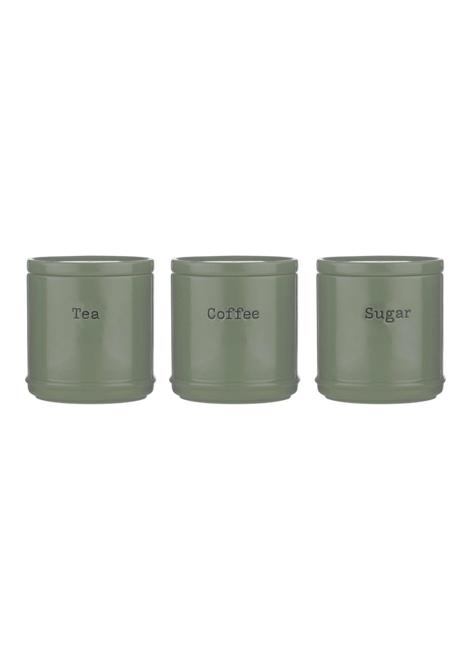 Price & Kensington Accents Tea, Coffee Sugar Set Sage Green