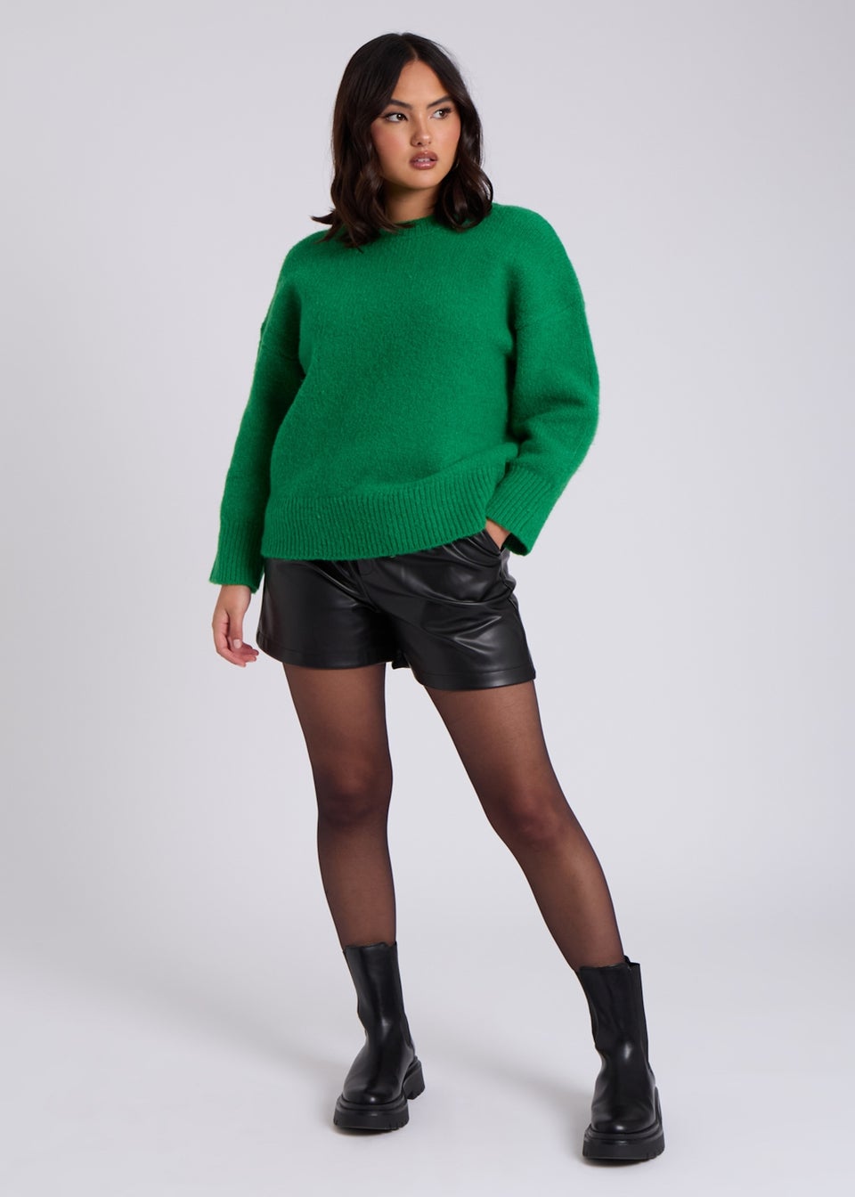 Urban Bliss Green Wool Blend Jumper Matalan