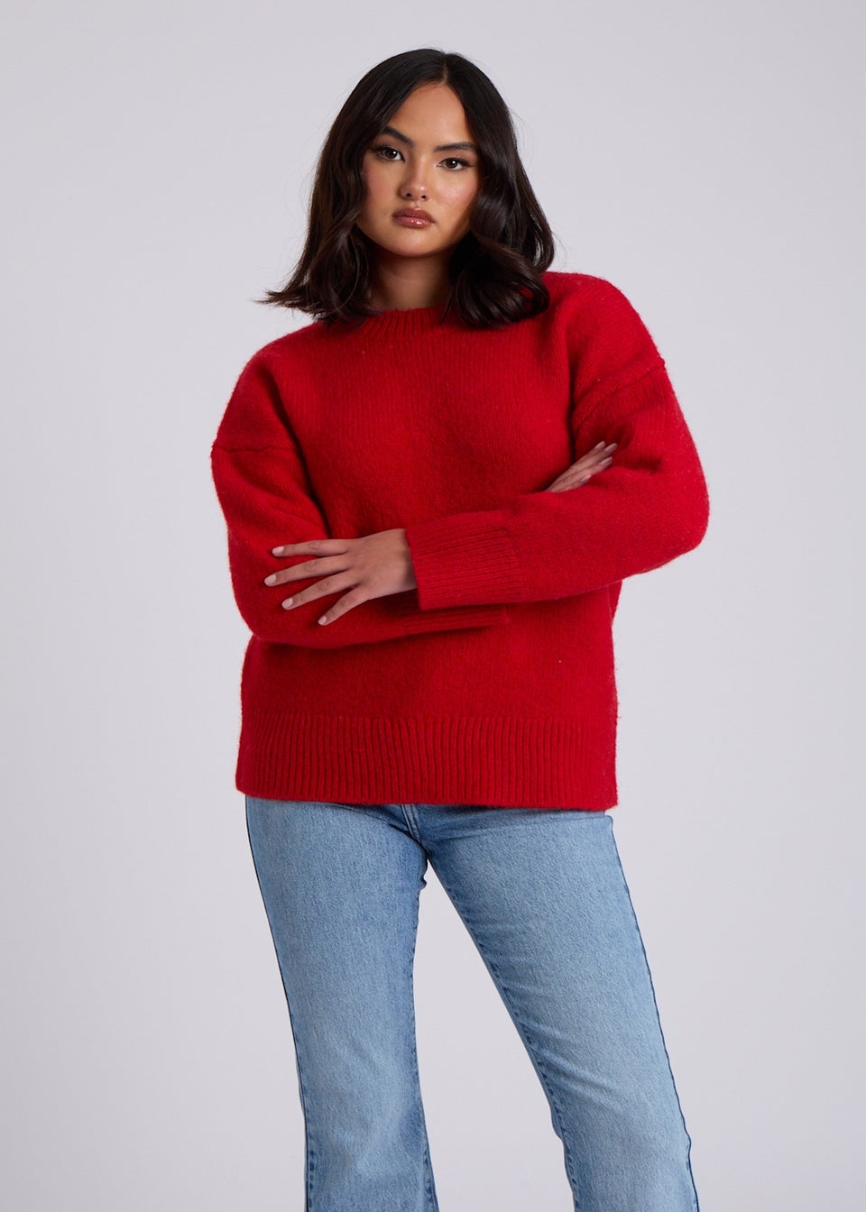 Urban Bliss Red Wool Blend Jumper