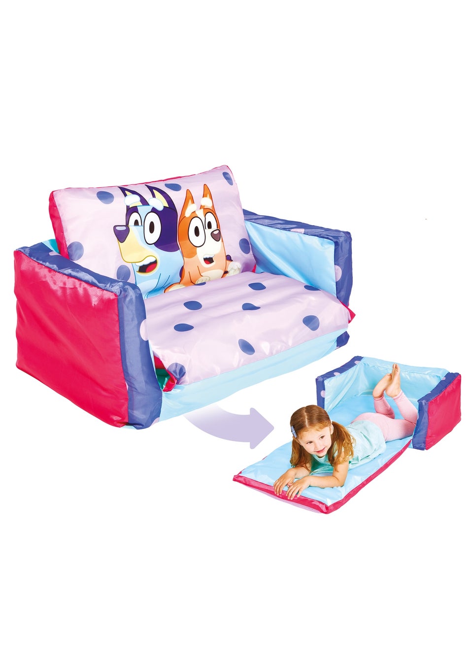Bluey Inflatable Flip Out Mini Sofa Matalan