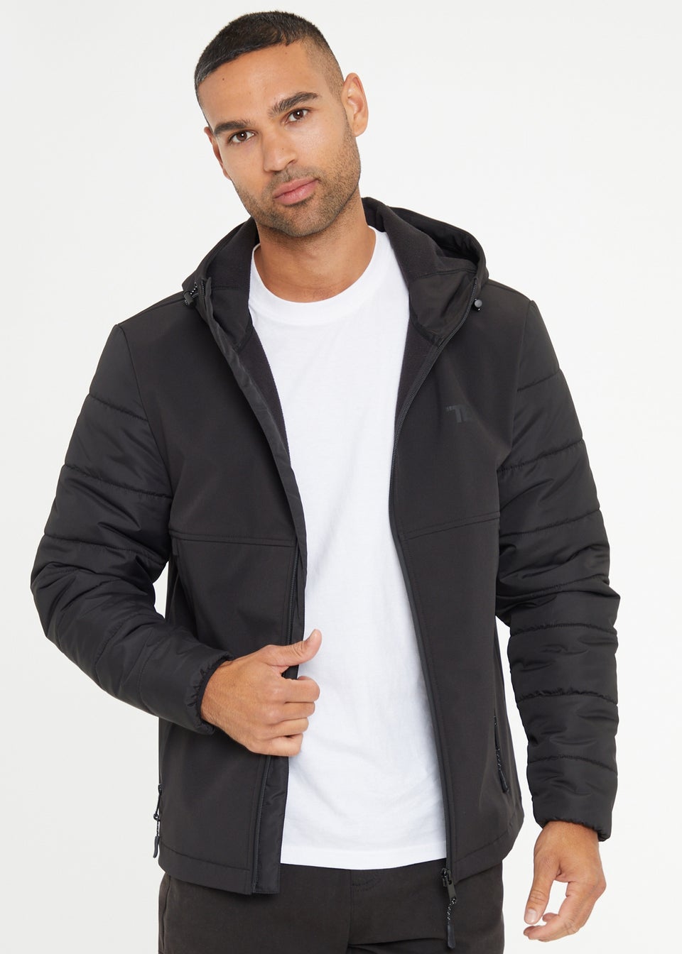Thin black zip up jacket online