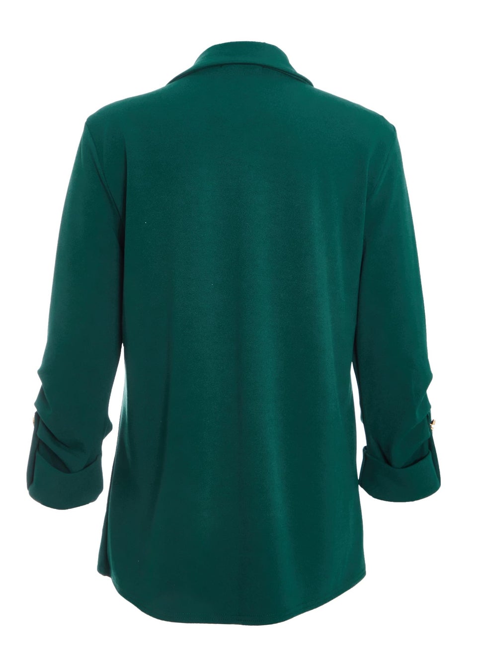 Quiz Green Ruched Sleeve Blazer