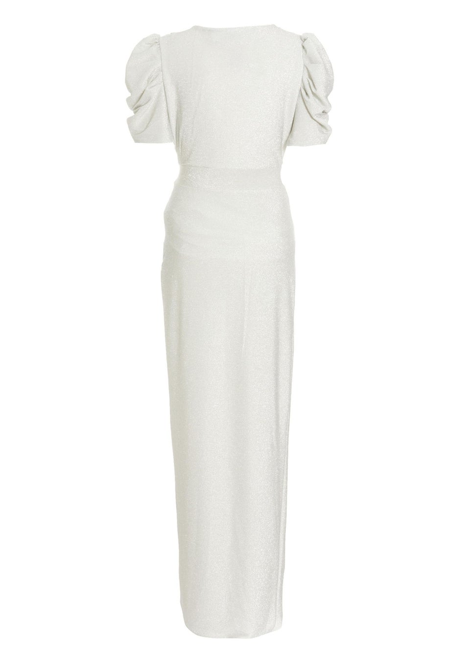 Quiz Silver Glitter Wrap Maxi Dress