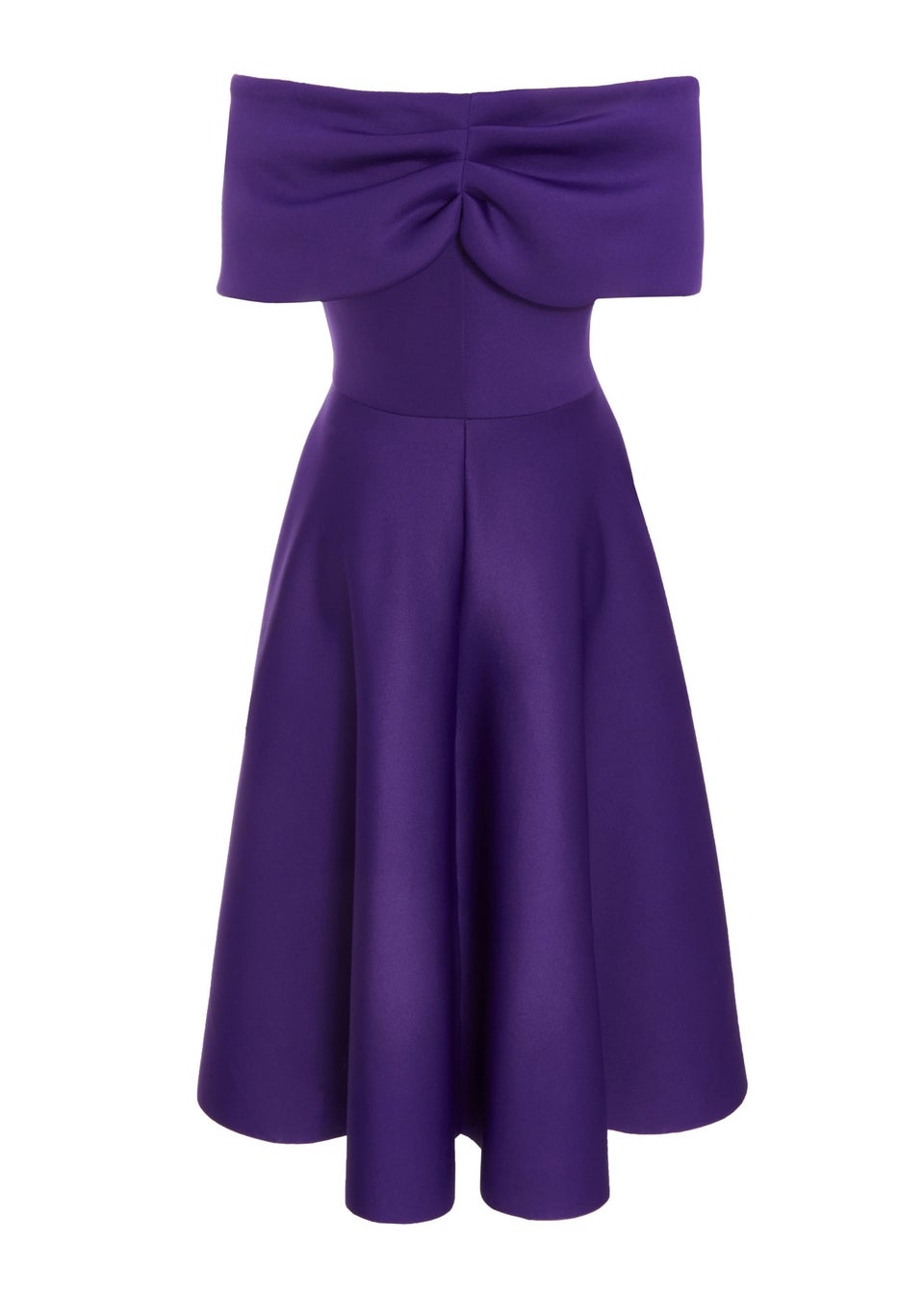 Quiz Purple Bardot Skater Midi Dress