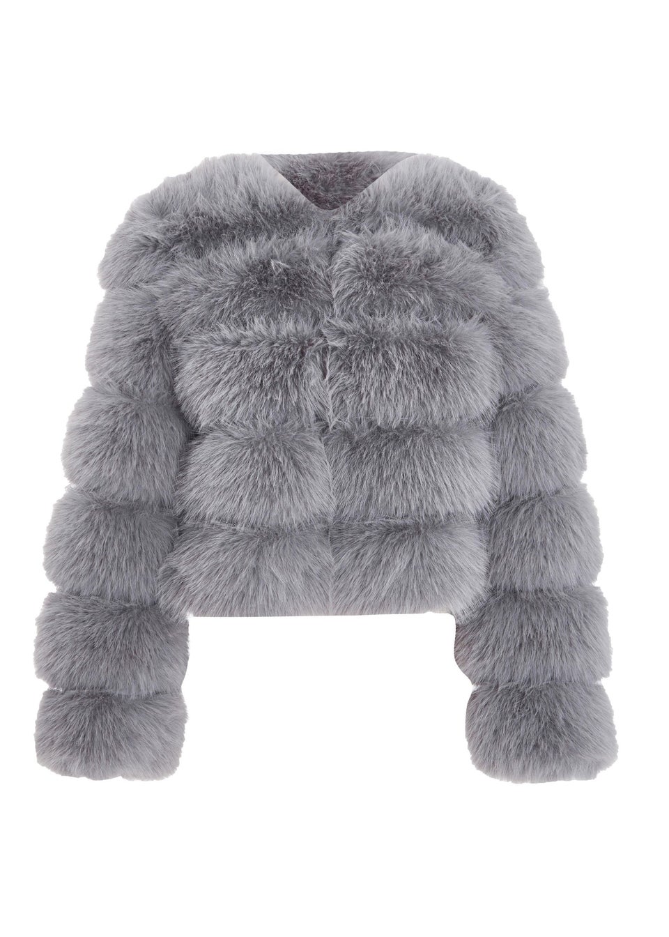 Quiz faux fur jacket cheap
