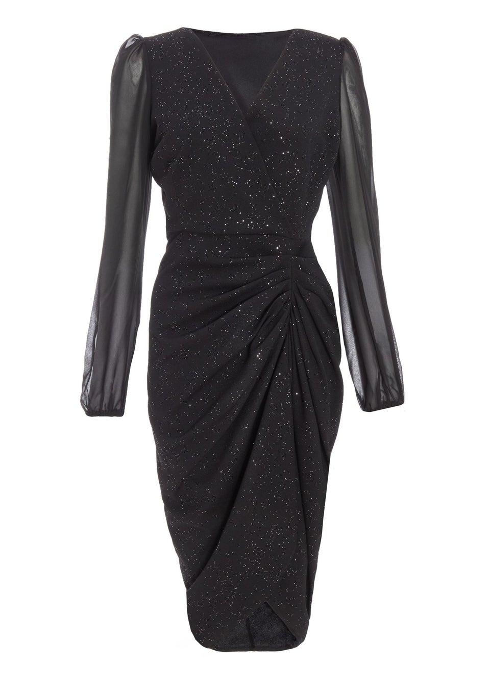 Quiz black dress sale top